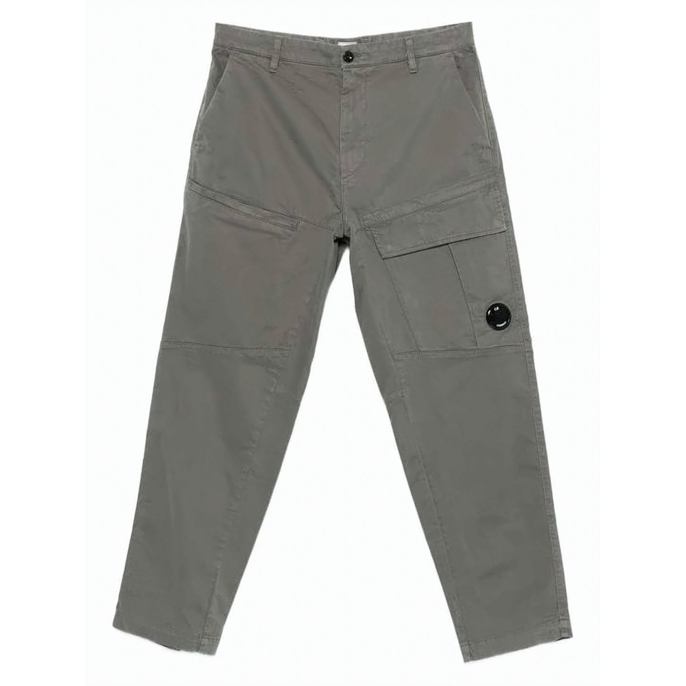 C.P. COMPANY Relaxed Fit Straight Pants with Mid-Rise Wais